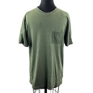DANWARD Green Top Cotton Crew Neck Short Sleeve Classic Pullover Size Medium M